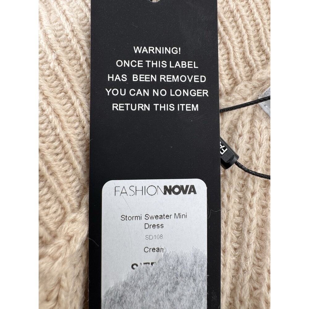 Fashion Nova Sweater Dress Plus Sz 2X One Shoulder Sexy Grunge Distressed Club - Picture 14 of 16